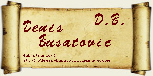 Denis Bušatović vizit kartica